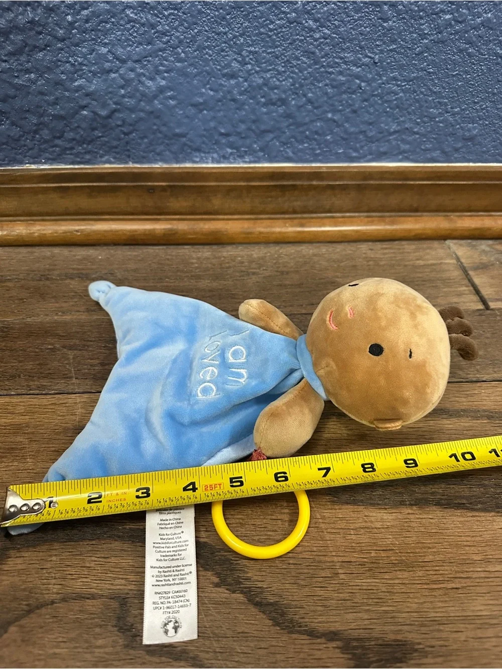 Kids for Culture Positive Pals African American I am Loved Plush Baby Lovey 10”